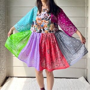 Dogs&Cats | Handmade Animal Kingdom Bandana Dress SKU 04272